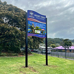 Mount Terry Public School Front LED Digital School Signs Social