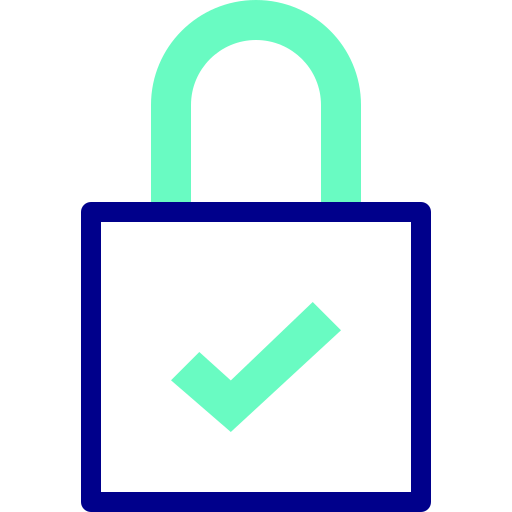 Lock icon with check mark